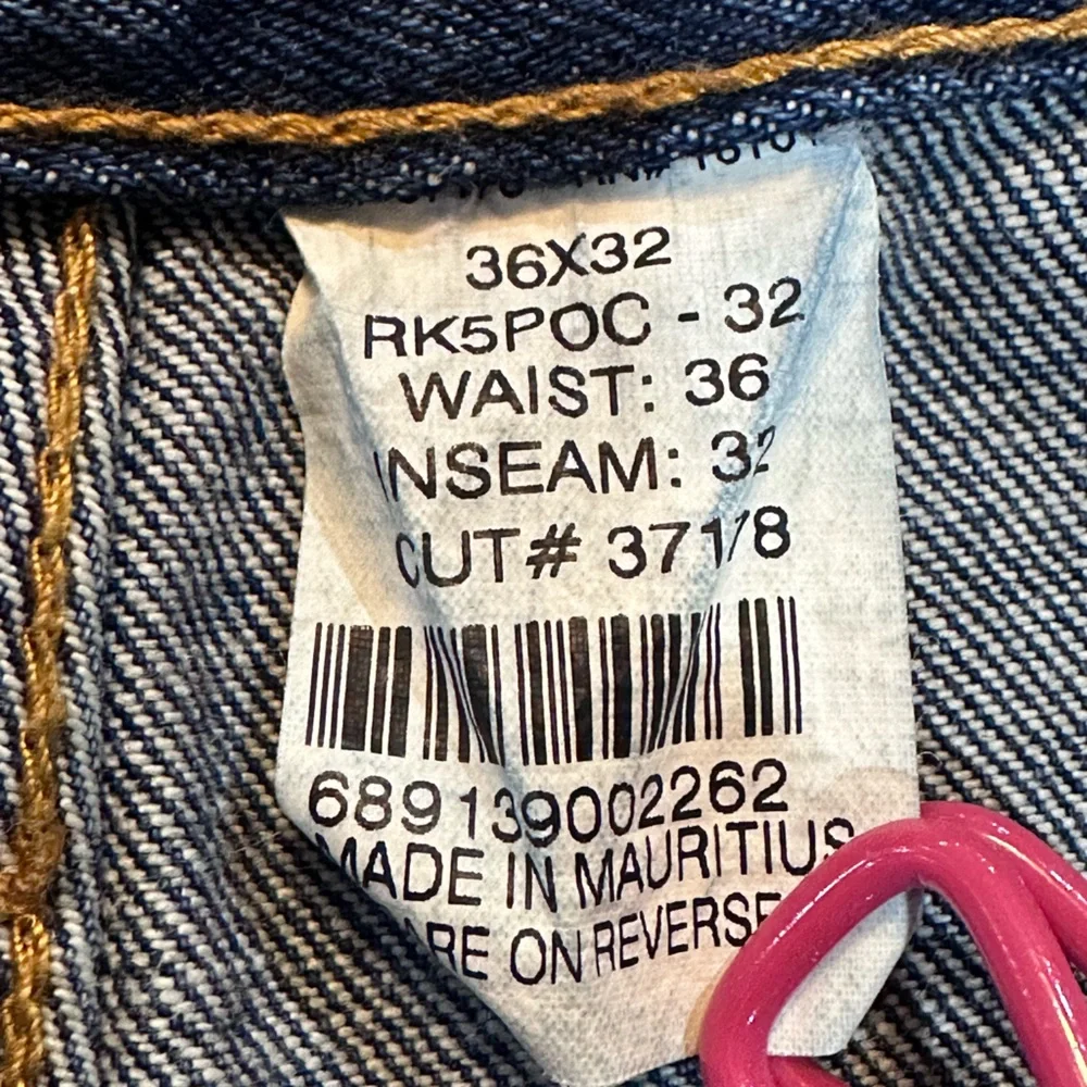 Original Real Work Wear Men’s 5-Pocket Jeans Size 36 x 32 Straight Classic Denim